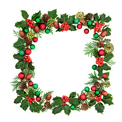 Image showing Square Christmas Wreath Decoration