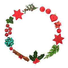 Image showing Decorative Abstract Christmas Wreath