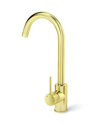 Image showing Golden kitchen faucet