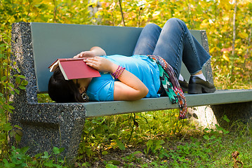 Image showing Tired Girl