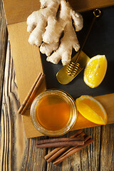 Image showing tea with lemon and ginger