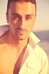 Image showing young man at beach