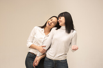 Image showing A portrait of a happy mother and daughter