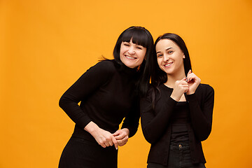 Image showing A portrait of a happy mother and daughter