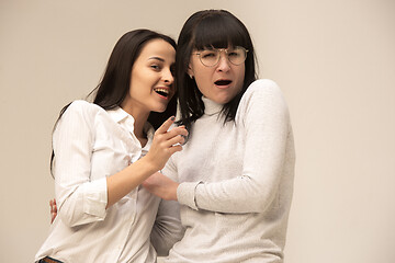 Image showing A portrait of a happy mother and daughter