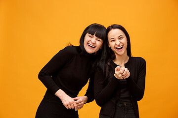 Image showing A portrait of a happy mother and daughter