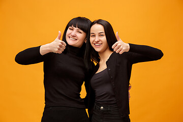 Image showing A portrait of a happy mother and daughter