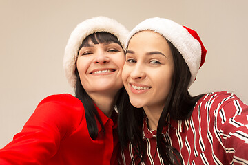 Image showing A portrait of a happy mother and daughter