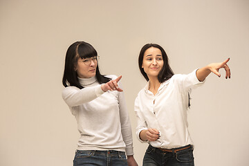 Image showing A portrait of a happy mother and daughter