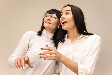 Image showing A portrait of a happy mother and daughter