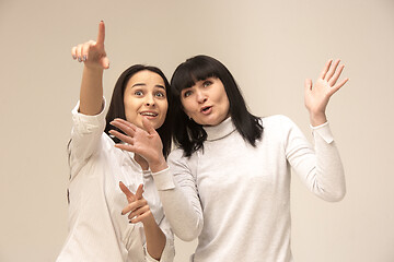 Image showing A portrait of a happy mother and daughter