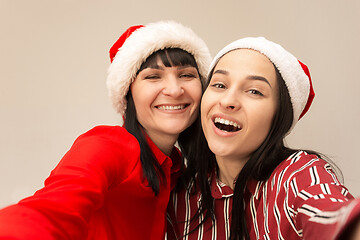 Image showing A portrait of a happy mother and daughter