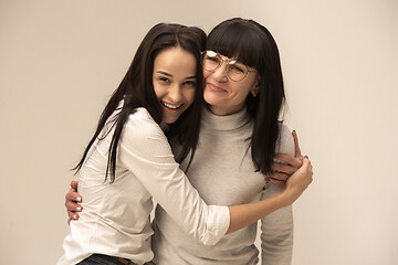 Image showing A portrait of a happy mother and daughter