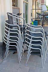 Image showing Stacked Chairs