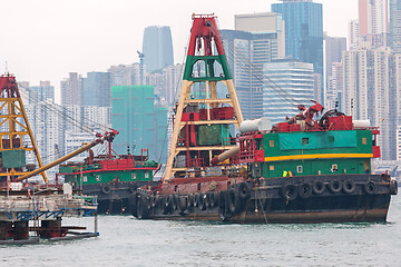 Image showing Barge Crane