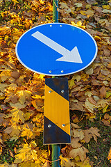 Image showing Direction Arrow Sign Down