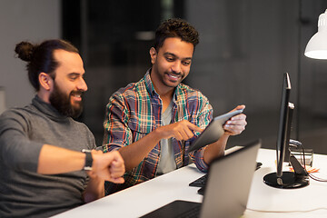 Image showing creative team with tablet pc working at office