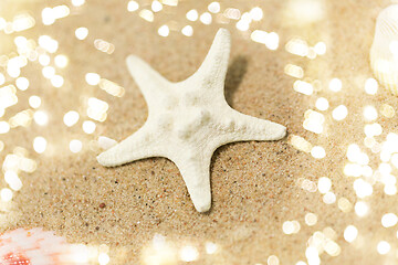 Image showing starfish on beach sand