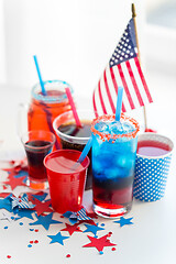 Image showing drinks on american independence day party