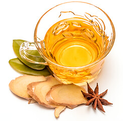 Image showing Healthy Ginger Tea Represents Cup Spices And Refreshing 