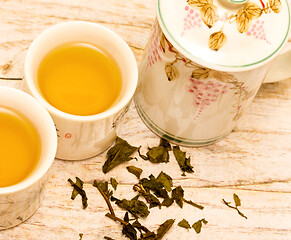 Image showing Refreshing Japanese Tea Means Break Time And Breaks 