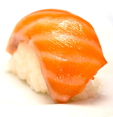 Image showing Japanese Salmon Sushi Means Cuisine Asian And Food 