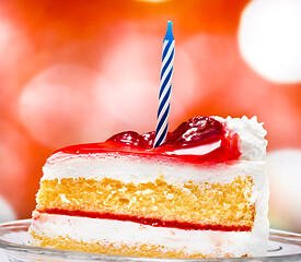Image showing Birthday Cream Cake Indicates Creamy Fruit And Birthdays 