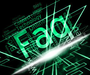 Image showing Faq Word Indicates Frequently Asked Questions And Advice