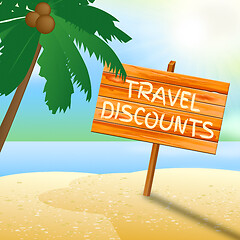 Image showing Travel Discounts Means Promo Trip 3d Illustration