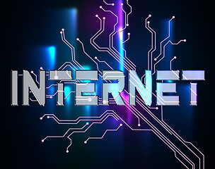 Image showing Internet Word Means Online Connection And Website
