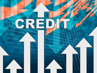 Image showing Credit Graph Indicates Finance And Loan Diagram