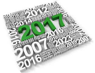 Image showing Twenty Seventeen Means 2017 New Year 3d Rendering