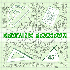 Image showing Drawing Program Represents Software Programs And Apps