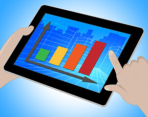 Image showing Graph Online Means Forecast Diagram 3d Illustration