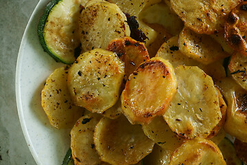 Image showing baked potatoes slices