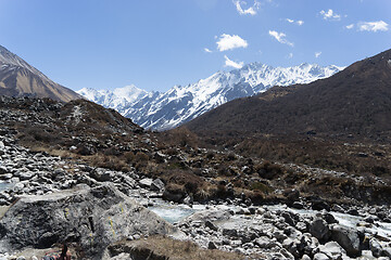 Image showing Langtand valley trekking mountain in Nepal 