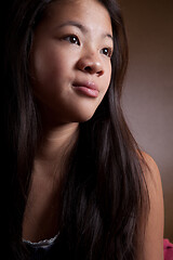 Image showing Portrait of a young teenager girl in studio