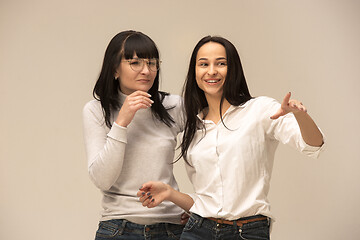 Image showing A portrait of a happy mother and daughter