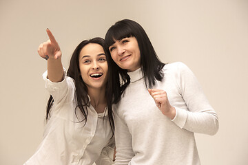 Image showing A portrait of a happy mother and daughter