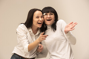 Image showing A portrait of a happy mother and daughter