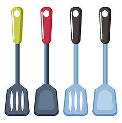 Image showing Spatulas vector color illustration.