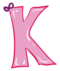 Image showing Letter K alphabet vector or color illustration