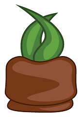 Image showing The clipart of a brown-colored carrot plant vector or color illu
