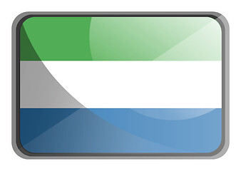 Image showing Vector illustration of Sierra Leone flag on white background.