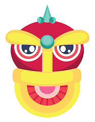 Image showing Monster head for Chinese New Year decorationillustration vector 