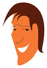 Image showing Smiling face a man vector or color illustration