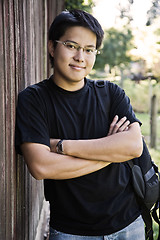 Image showing Happy asian student