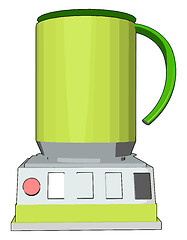 Image showing Simple vector illustration of an yellow blender white background