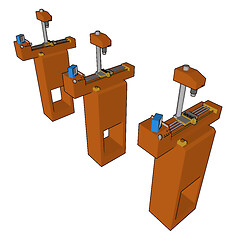 Image showing A type of marking machine vector or color illustration