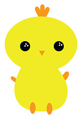 Image showing Painting of a cute little yellow duck vector or color illustrati